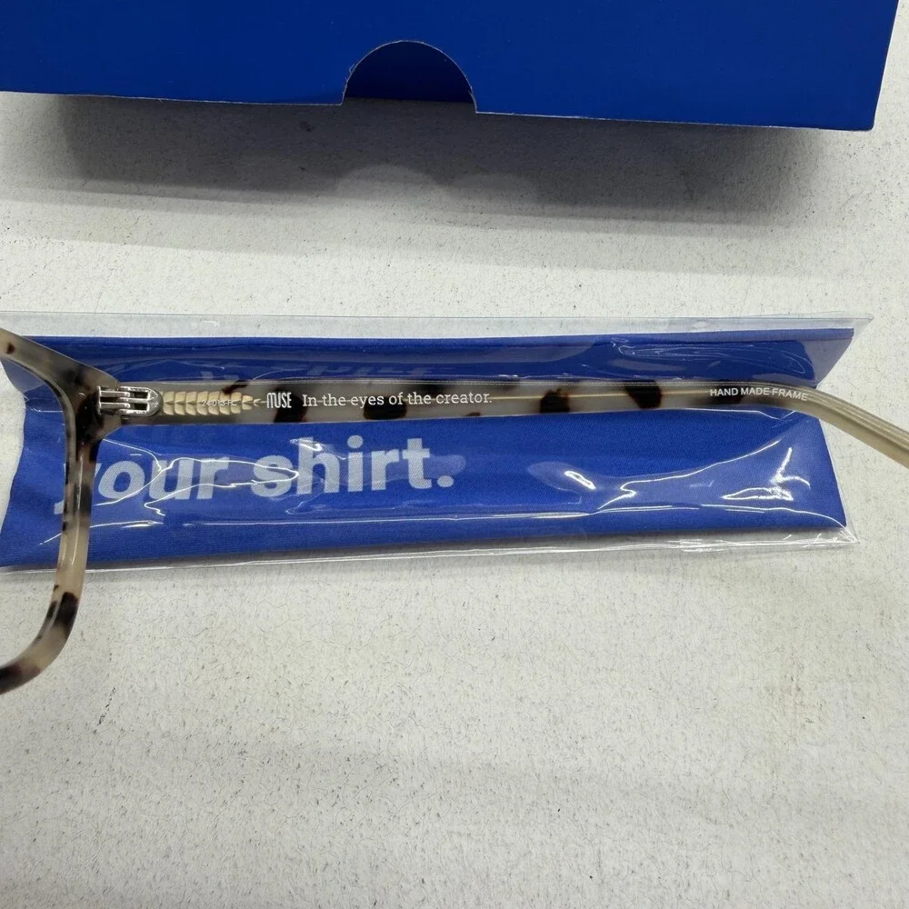 Muse Eyeglasses Square Brown Tortoise Shell Plastic Full Rim Womens 52-17-145
